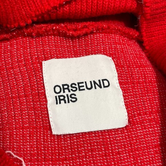 ORSEUND IRIS Red 'Chunky Knit' Crop Sweater - Picture 8 of 10